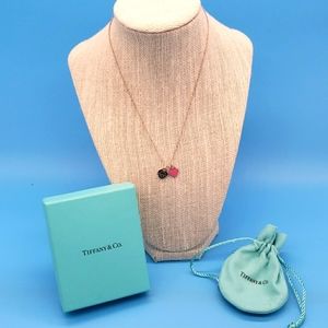 New Pink Double Heart Tag Pendant

in Silver, Mini